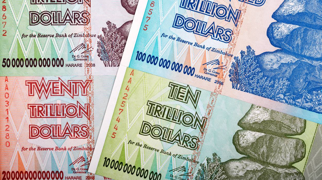 dolary Zimbabwe jako przykład wielkich kwot