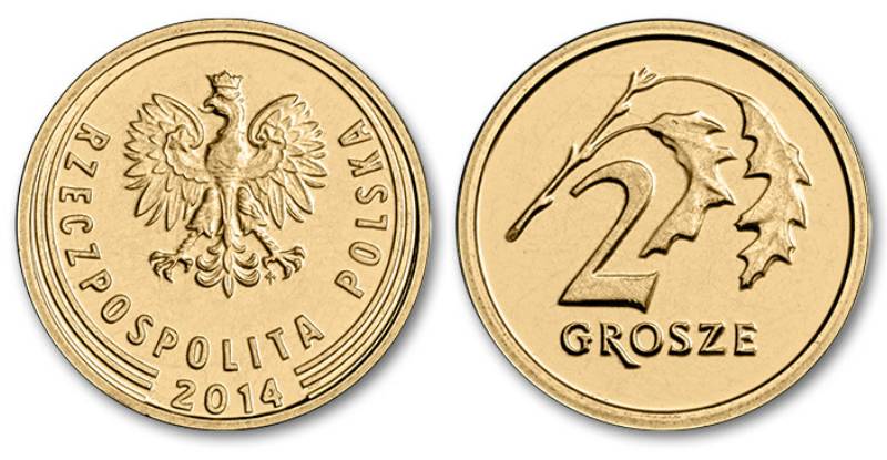 moneta obiegowa 2 grosze