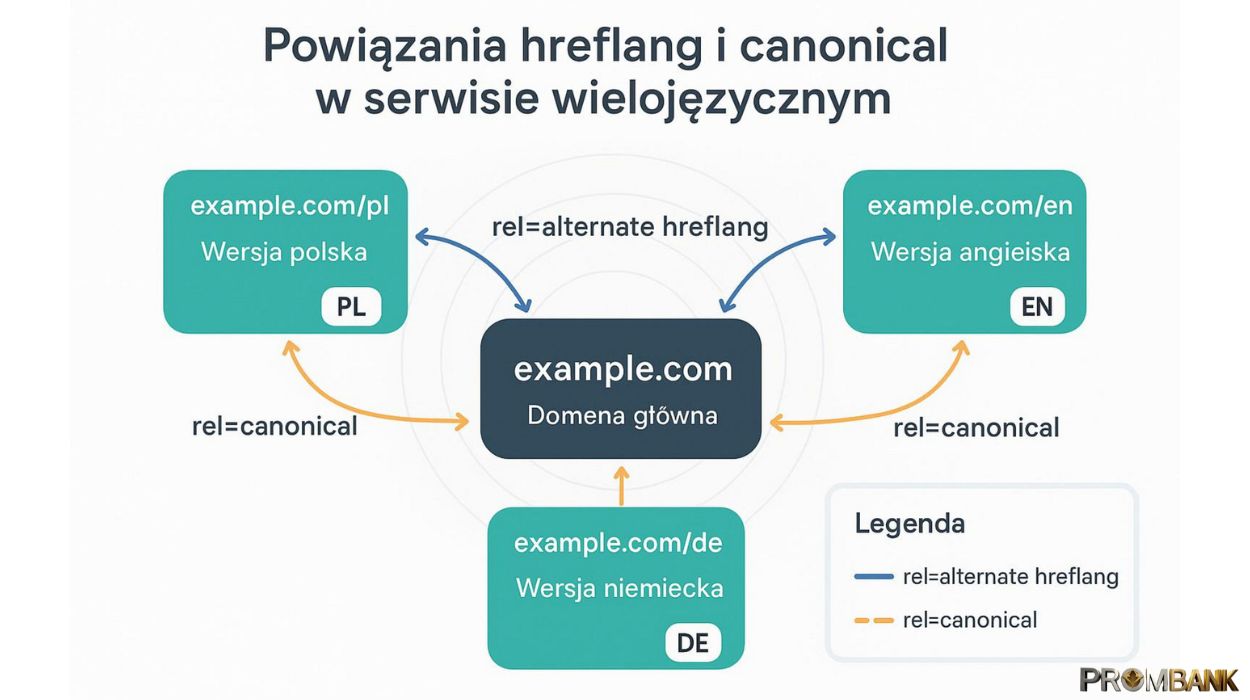 powiązania hreflang i canonical